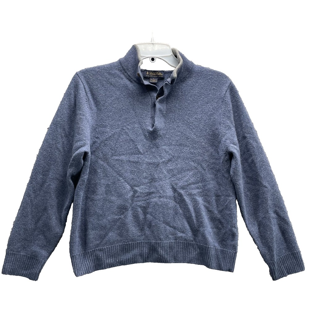 Brooks Brothers Extra Fine Italian Merino Wool Sweater Mens Large Preppy Classic